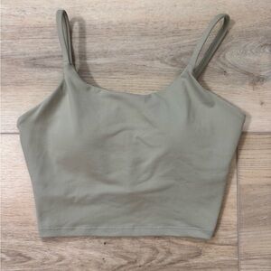 Women's Light Olive Green Crop Top